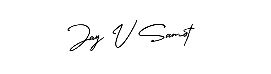 Similarly AmerikaSignatureDemo-Regular is the best handwritten signature design. Signature creator online .You can use it as an online autograph creator for name Jay V Samot. Jay V Samot signature style 3 images and pictures png