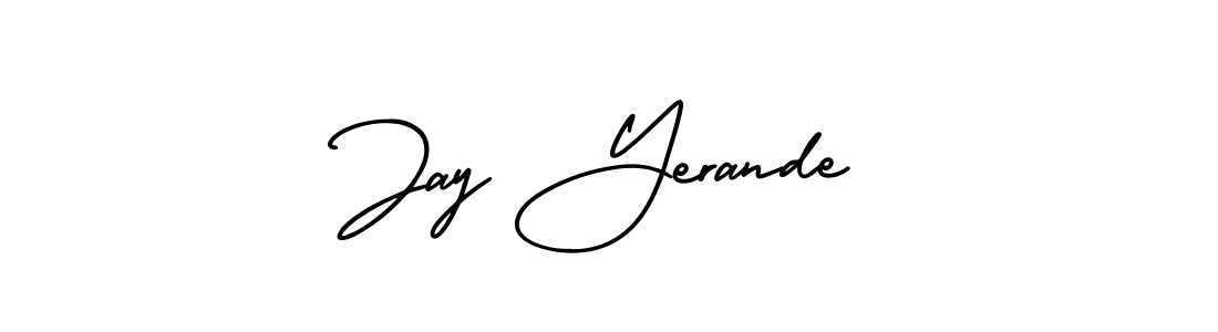 Jay Yerande stylish signature style. Best Handwritten Sign (AmerikaSignatureDemo-Regular) for my name. Handwritten Signature Collection Ideas for my name Jay Yerande. Jay Yerande signature style 3 images and pictures png