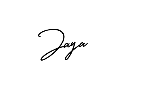 Similarly AmerikaSignatureDemo-Regular is the best handwritten signature design. Signature creator online .You can use it as an online autograph creator for name Jaya . Jaya  signature style 3 images and pictures png