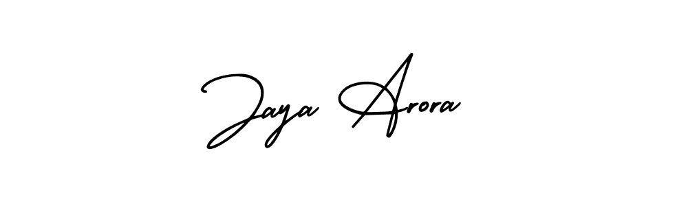 It looks lik you need a new signature style for name Jaya Arora. Design unique handwritten (AmerikaSignatureDemo-Regular) signature with our free signature maker in just a few clicks. Jaya Arora signature style 3 images and pictures png