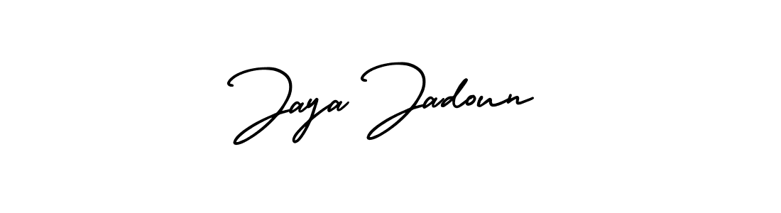 Design your own signature with our free online signature maker. With this signature software, you can create a handwritten (AmerikaSignatureDemo-Regular) signature for name Jaya Jadoun. Jaya Jadoun signature style 3 images and pictures png