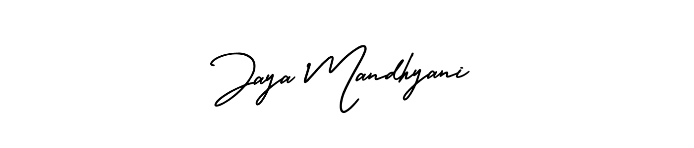 How to make Jaya Mandhyani signature? AmerikaSignatureDemo-Regular is a professional autograph style. Create handwritten signature for Jaya Mandhyani name. Jaya Mandhyani signature style 3 images and pictures png