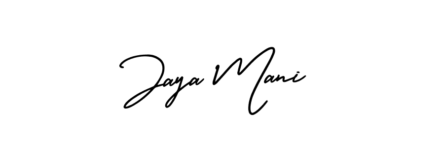 How to make Jaya Mani signature? AmerikaSignatureDemo-Regular is a professional autograph style. Create handwritten signature for Jaya Mani name. Jaya Mani signature style 3 images and pictures png