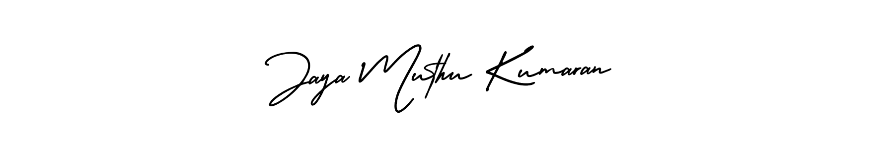 It looks lik you need a new signature style for name Jaya Muthu Kumaran. Design unique handwritten (AmerikaSignatureDemo-Regular) signature with our free signature maker in just a few clicks. Jaya Muthu Kumaran signature style 3 images and pictures png