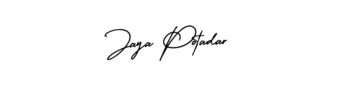 Use a signature maker to create a handwritten signature online. With this signature software, you can design (AmerikaSignatureDemo-Regular) your own signature for name Jaya Potadar. Jaya Potadar signature style 3 images and pictures png