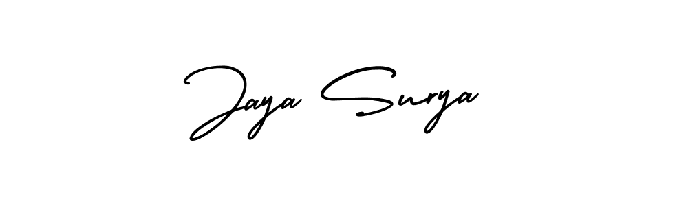 Design your own signature with our free online signature maker. With this signature software, you can create a handwritten (AmerikaSignatureDemo-Regular) signature for name Jaya Surya. Jaya Surya signature style 3 images and pictures png