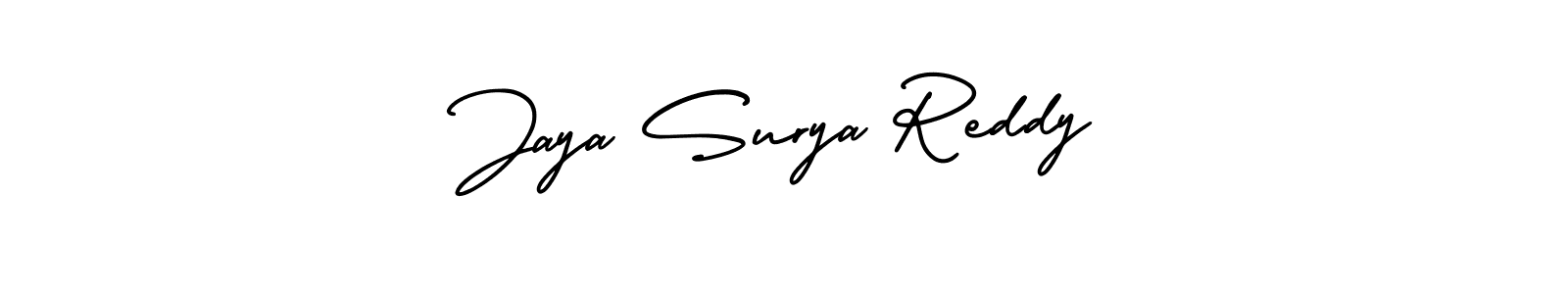 Design your own signature with our free online signature maker. With this signature software, you can create a handwritten (AmerikaSignatureDemo-Regular) signature for name Jaya Surya Reddy. Jaya Surya Reddy signature style 3 images and pictures png