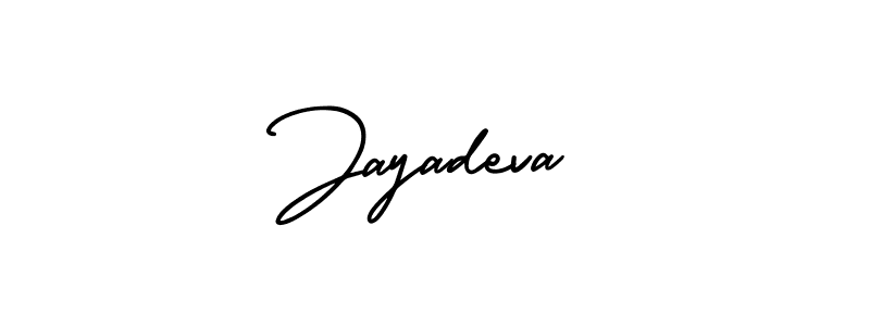 You should practise on your own different ways (AmerikaSignatureDemo-Regular) to write your name (Jayadeva) in signature. don't let someone else do it for you. Jayadeva signature style 3 images and pictures png