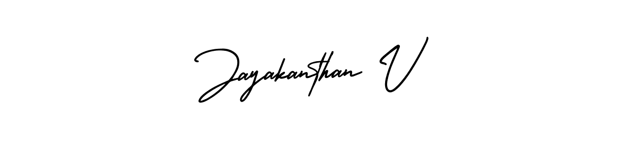 Also we have Jayakanthan V name is the best signature style. Create professional handwritten signature collection using AmerikaSignatureDemo-Regular autograph style. Jayakanthan V signature style 3 images and pictures png