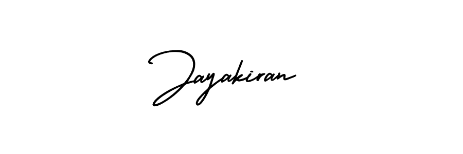 The best way (AmerikaSignatureDemo-Regular) to make a short signature is to pick only two or three words in your name. The name Jayakiran include a total of six letters. For converting this name. Jayakiran signature style 3 images and pictures png