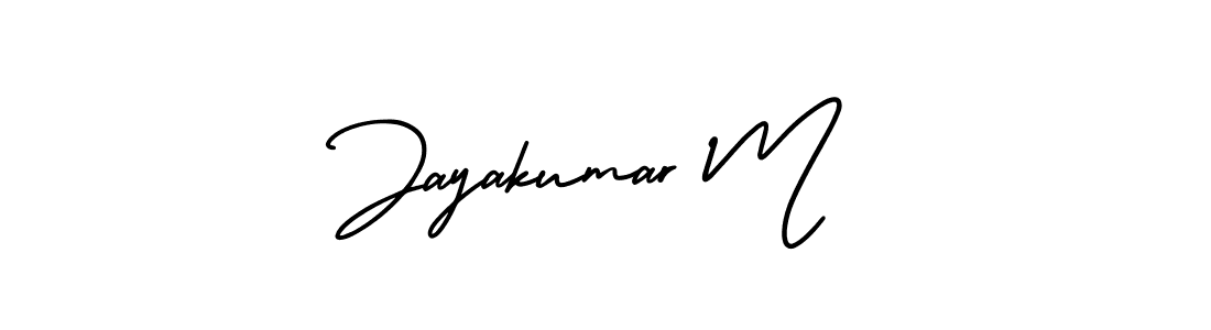 AmerikaSignatureDemo-Regular is a professional signature style that is perfect for those who want to add a touch of class to their signature. It is also a great choice for those who want to make their signature more unique. Get Jayakumar M name to fancy signature for free. Jayakumar M signature style 3 images and pictures png