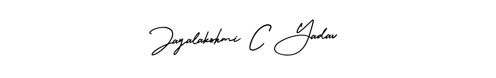 Use a signature maker to create a handwritten signature online. With this signature software, you can design (AmerikaSignatureDemo-Regular) your own signature for name Jayalakshmi C Yadav. Jayalakshmi C Yadav signature style 3 images and pictures png