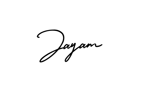 Jayam stylish signature style. Best Handwritten Sign (AmerikaSignatureDemo-Regular) for my name. Handwritten Signature Collection Ideas for my name Jayam. Jayam signature style 3 images and pictures png