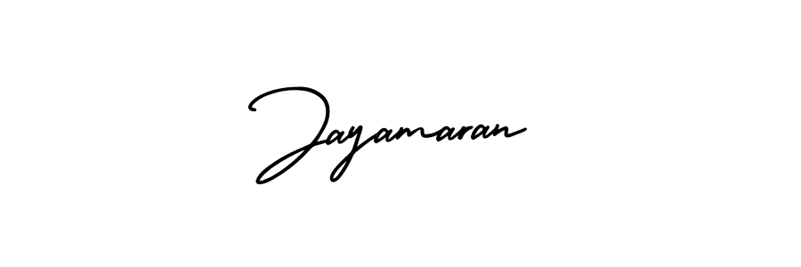 You should practise on your own different ways (AmerikaSignatureDemo-Regular) to write your name (Jayamaran) in signature. don't let someone else do it for you. Jayamaran signature style 3 images and pictures png