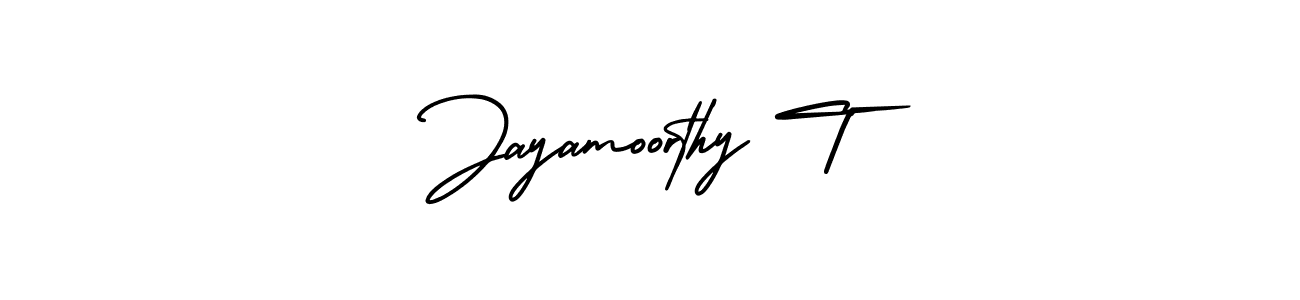 AmerikaSignatureDemo-Regular is a professional signature style that is perfect for those who want to add a touch of class to their signature. It is also a great choice for those who want to make their signature more unique. Get Jayamoorthy T name to fancy signature for free. Jayamoorthy T signature style 3 images and pictures png
