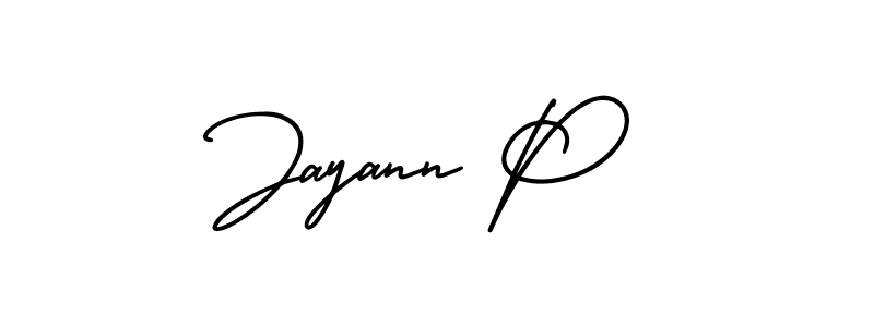 Similarly AmerikaSignatureDemo-Regular is the best handwritten signature design. Signature creator online .You can use it as an online autograph creator for name Jayann P. Jayann P signature style 3 images and pictures png