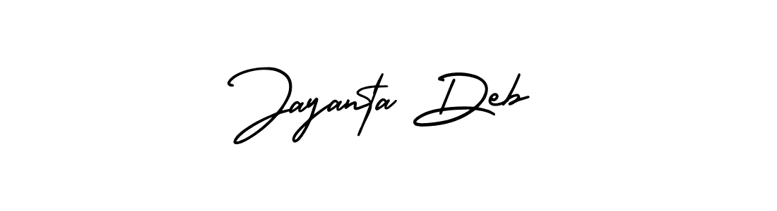 Use a signature maker to create a handwritten signature online. With this signature software, you can design (AmerikaSignatureDemo-Regular) your own signature for name Jayanta Deb. Jayanta Deb signature style 3 images and pictures png