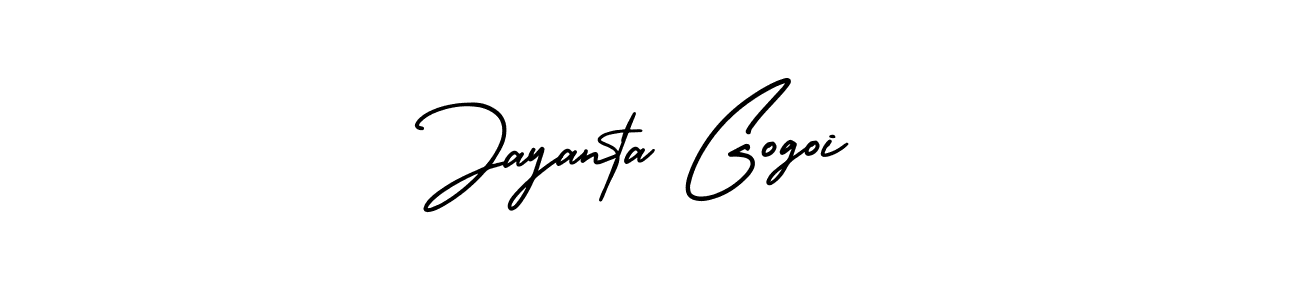 Jayanta Gogoi stylish signature style. Best Handwritten Sign (AmerikaSignatureDemo-Regular) for my name. Handwritten Signature Collection Ideas for my name Jayanta Gogoi. Jayanta Gogoi signature style 3 images and pictures png