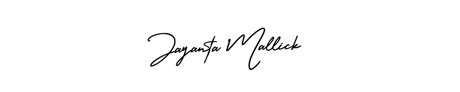 Jayanta Mallick stylish signature style. Best Handwritten Sign (AmerikaSignatureDemo-Regular) for my name. Handwritten Signature Collection Ideas for my name Jayanta Mallick. Jayanta Mallick signature style 3 images and pictures png