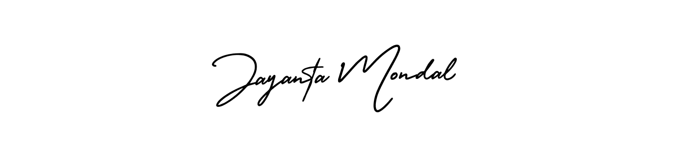 How to make Jayanta Mondal name signature. Use AmerikaSignatureDemo-Regular style for creating short signs online. This is the latest handwritten sign. Jayanta Mondal signature style 3 images and pictures png