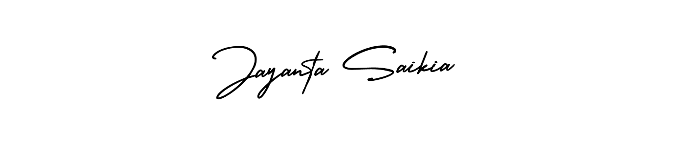 Design your own signature with our free online signature maker. With this signature software, you can create a handwritten (AmerikaSignatureDemo-Regular) signature for name Jayanta Saikia. Jayanta Saikia signature style 3 images and pictures png