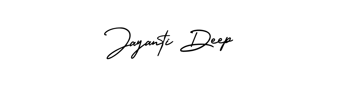 Design your own signature with our free online signature maker. With this signature software, you can create a handwritten (AmerikaSignatureDemo-Regular) signature for name Jayanti Deep. Jayanti Deep signature style 3 images and pictures png