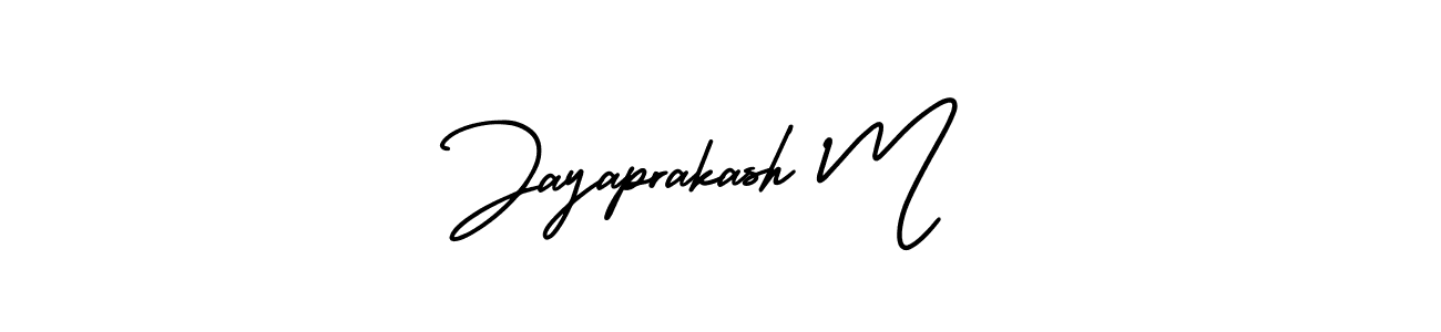 Also You can easily find your signature by using the search form. We will create Jayaprakash M name handwritten signature images for you free of cost using AmerikaSignatureDemo-Regular sign style. Jayaprakash M signature style 3 images and pictures png