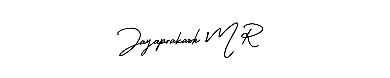 Jayaprakash M R stylish signature style. Best Handwritten Sign (AmerikaSignatureDemo-Regular) for my name. Handwritten Signature Collection Ideas for my name Jayaprakash M R. Jayaprakash M R signature style 3 images and pictures png