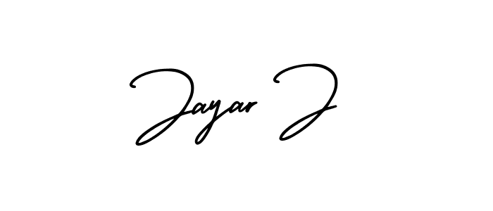 Make a beautiful signature design for name Jayar J. With this signature (AmerikaSignatureDemo-Regular) style, you can create a handwritten signature for free. Jayar J signature style 3 images and pictures png