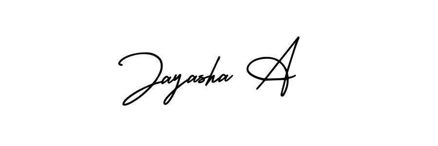 if you are searching for the best signature style for your name Jayasha A. so please give up your signature search. here we have designed multiple signature styles  using AmerikaSignatureDemo-Regular. Jayasha A signature style 3 images and pictures png