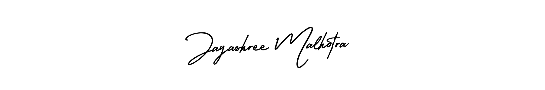 You should practise on your own different ways (AmerikaSignatureDemo-Regular) to write your name (Jayashree Malhotra) in signature. don't let someone else do it for you. Jayashree Malhotra signature style 3 images and pictures png