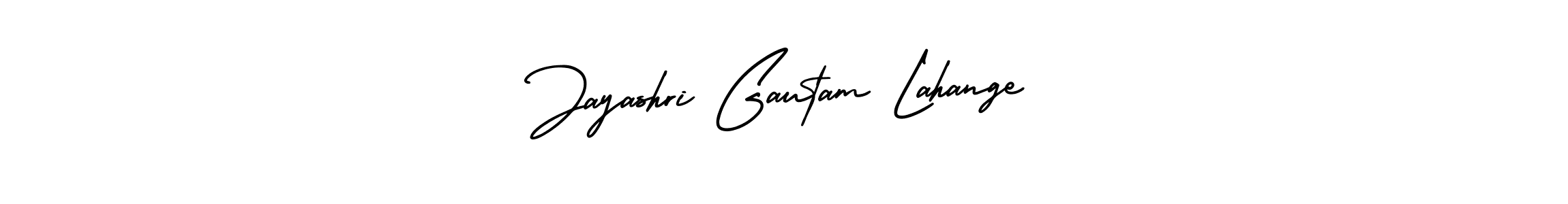 Make a short Jayashri Gautam Lahange signature style. Manage your documents anywhere anytime using AmerikaSignatureDemo-Regular. Create and add eSignatures, submit forms, share and send files easily. Jayashri Gautam Lahange signature style 3 images and pictures png