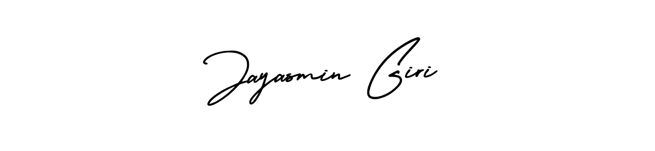 How to make Jayasmin Giri name signature. Use AmerikaSignatureDemo-Regular style for creating short signs online. This is the latest handwritten sign. Jayasmin Giri signature style 3 images and pictures png
