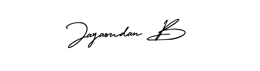 Make a beautiful signature design for name Jayasudan B. With this signature (AmerikaSignatureDemo-Regular) style, you can create a handwritten signature for free. Jayasudan B signature style 3 images and pictures png