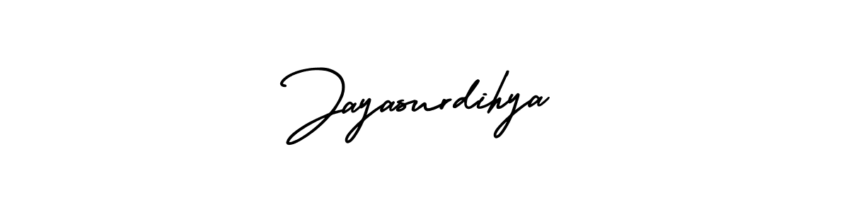 Design your own signature with our free online signature maker. With this signature software, you can create a handwritten (AmerikaSignatureDemo-Regular) signature for name Jayasurdihya. Jayasurdihya signature style 3 images and pictures png