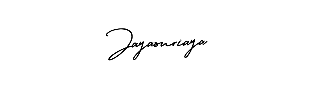 Use a signature maker to create a handwritten signature online. With this signature software, you can design (AmerikaSignatureDemo-Regular) your own signature for name Jayasuriaya. Jayasuriaya signature style 3 images and pictures png