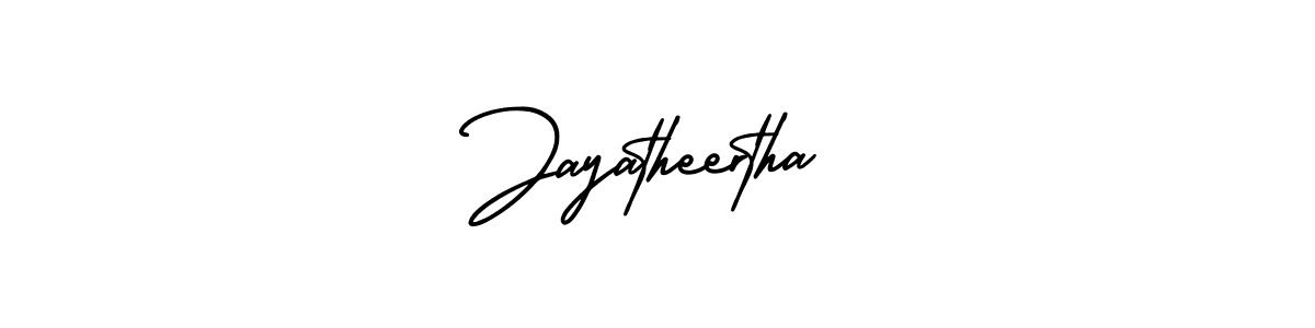 Create a beautiful signature design for name Jayatheertha. With this signature (AmerikaSignatureDemo-Regular) fonts, you can make a handwritten signature for free. Jayatheertha signature style 3 images and pictures png