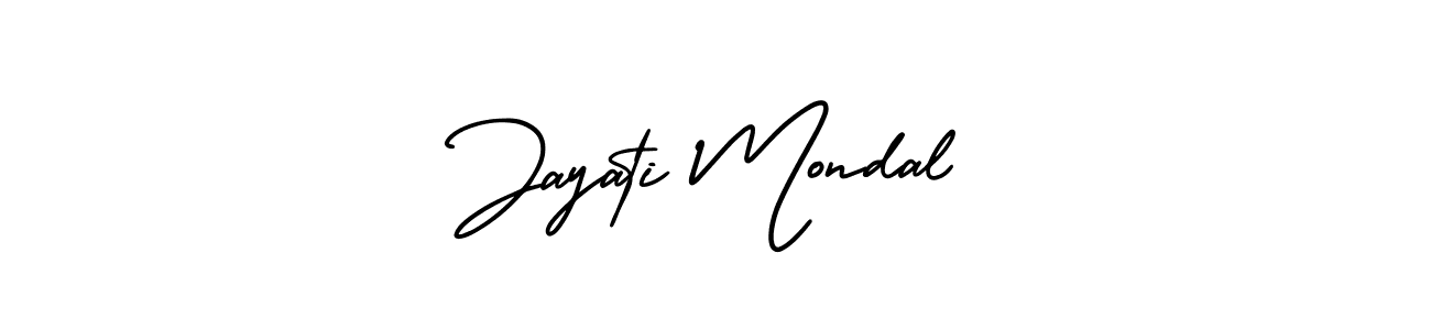 How to make Jayati Mondal name signature. Use AmerikaSignatureDemo-Regular style for creating short signs online. This is the latest handwritten sign. Jayati Mondal signature style 3 images and pictures png
