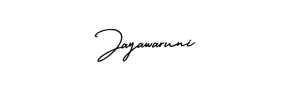 if you are searching for the best signature style for your name Jayawaruni. so please give up your signature search. here we have designed multiple signature styles  using AmerikaSignatureDemo-Regular. Jayawaruni signature style 3 images and pictures png