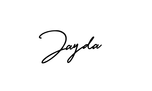 How to make Jayda name signature. Use AmerikaSignatureDemo-Regular style for creating short signs online. This is the latest handwritten sign. Jayda signature style 3 images and pictures png