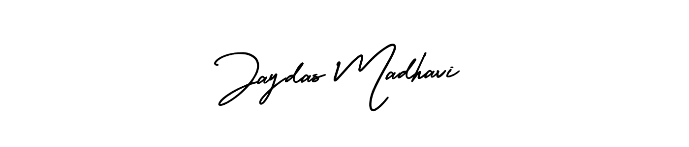 It looks lik you need a new signature style for name Jaydas Madhavi. Design unique handwritten (AmerikaSignatureDemo-Regular) signature with our free signature maker in just a few clicks. Jaydas Madhavi signature style 3 images and pictures png