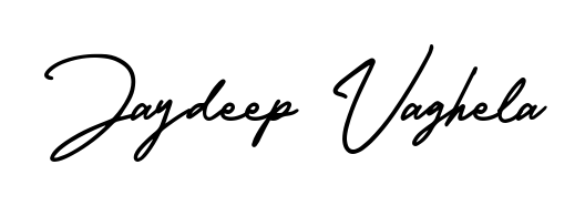 A sleek calligraphic signature for name Jaydeep Vaghela utilizing AmerikaSignatureDemo-Regular styling. Great for adding personal signatures to photos and art. Jaydeep Vaghela signature style 3 images and pictures png