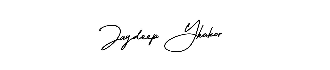 The best way (AmerikaSignatureDemo-Regular) to make a short signature is to pick only two or three words in your name. The name Jaydeep Yhakor include a total of six letters. For converting this name. Jaydeep Yhakor signature style 3 images and pictures png