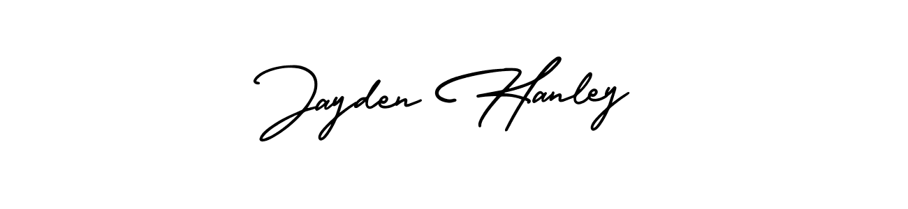 It looks lik you need a new signature style for name Jayden Hanley. Design unique handwritten (AmerikaSignatureDemo-Regular) signature with our free signature maker in just a few clicks. Jayden Hanley signature style 3 images and pictures png