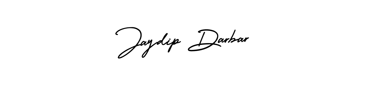 The best way (AmerikaSignatureDemo-Regular) to make a short signature is to pick only two or three words in your name. The name Jaydip Darbar include a total of six letters. For converting this name. Jaydip Darbar signature style 3 images and pictures png
