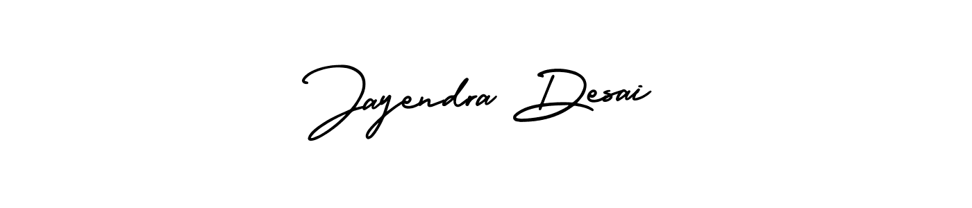 How to make Jayendra Desai name signature. Use AmerikaSignatureDemo-Regular style for creating short signs online. This is the latest handwritten sign. Jayendra Desai signature style 3 images and pictures png