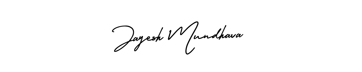 AmerikaSignatureDemo-Regular is a professional signature style that is perfect for those who want to add a touch of class to their signature. It is also a great choice for those who want to make their signature more unique. Get Jayesh Mundhava name to fancy signature for free. Jayesh Mundhava signature style 3 images and pictures png