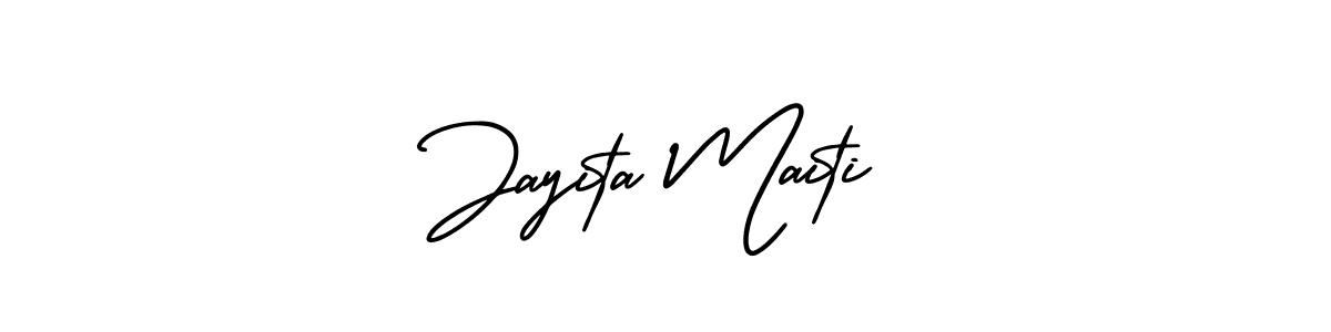 if you are searching for the best signature style for your name Jayita Maiti. so please give up your signature search. here we have designed multiple signature styles  using AmerikaSignatureDemo-Regular. Jayita Maiti signature style 3 images and pictures png