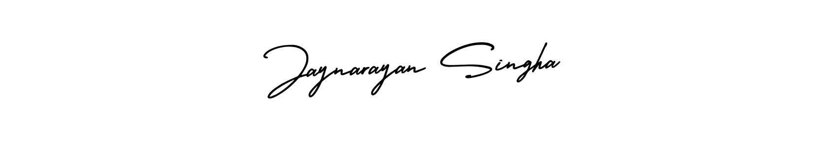The best way (AmerikaSignatureDemo-Regular) to make a short signature is to pick only two or three words in your name. The name Jaynarayan Singha include a total of six letters. For converting this name. Jaynarayan Singha signature style 3 images and pictures png
