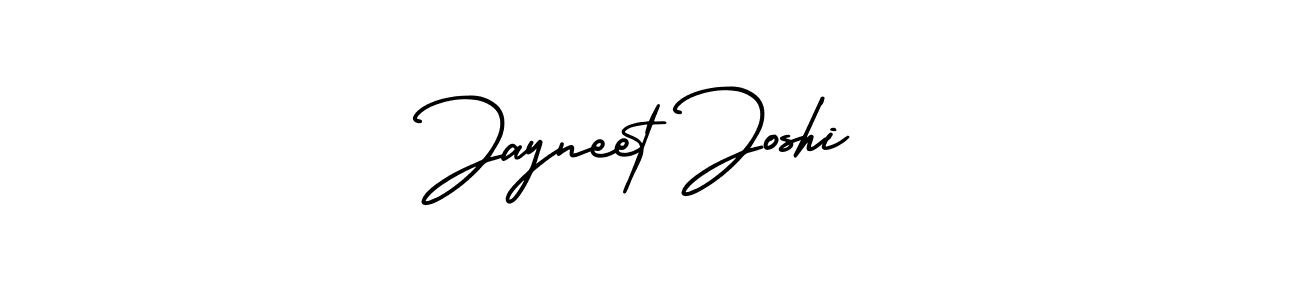 The best way (AmerikaSignatureDemo-Regular) to make a short signature is to pick only two or three words in your name. The name Jayneet Joshi include a total of six letters. For converting this name. Jayneet Joshi signature style 3 images and pictures png